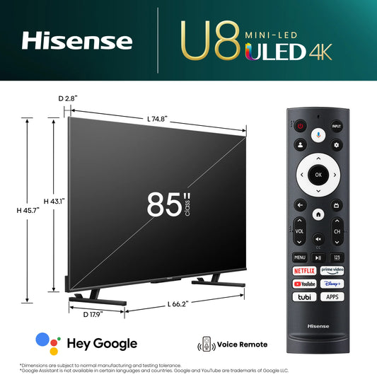 Hisense 85U8K – La Experiencia de Cine en Casa Definitiv