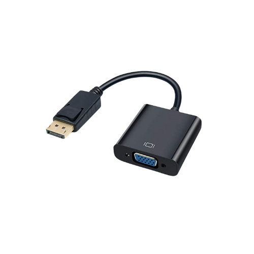 Cable Adaptador DisplayPort a VGA 0.15m Negro – DP Macho a VGA Hembra