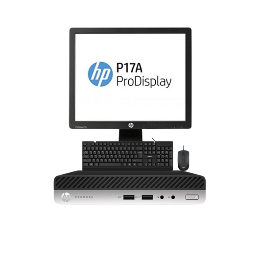 Combo Pc Hp Prodesk g4 mini i5-8th 8gb 256gb ssd + Monitor 17