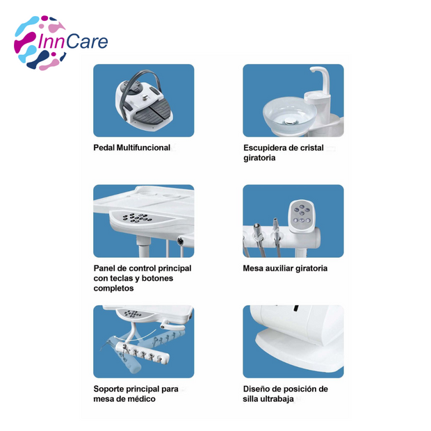 Unidad Dental InnCare 3 Posiciones con Turbina y Luz Fría