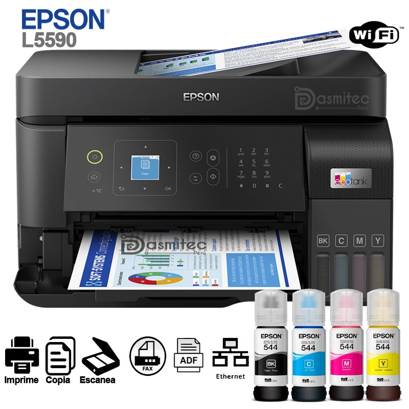Impresora Multifuncional Epson EcoTank L5590 con Wi-Fi y ADF