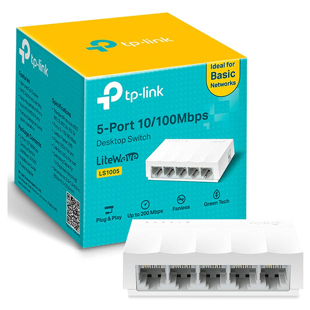 Switch TP-Link LS Series – 5 y 8 Puertos LAN 10/100 Mbps (LS1005 / LS1008)