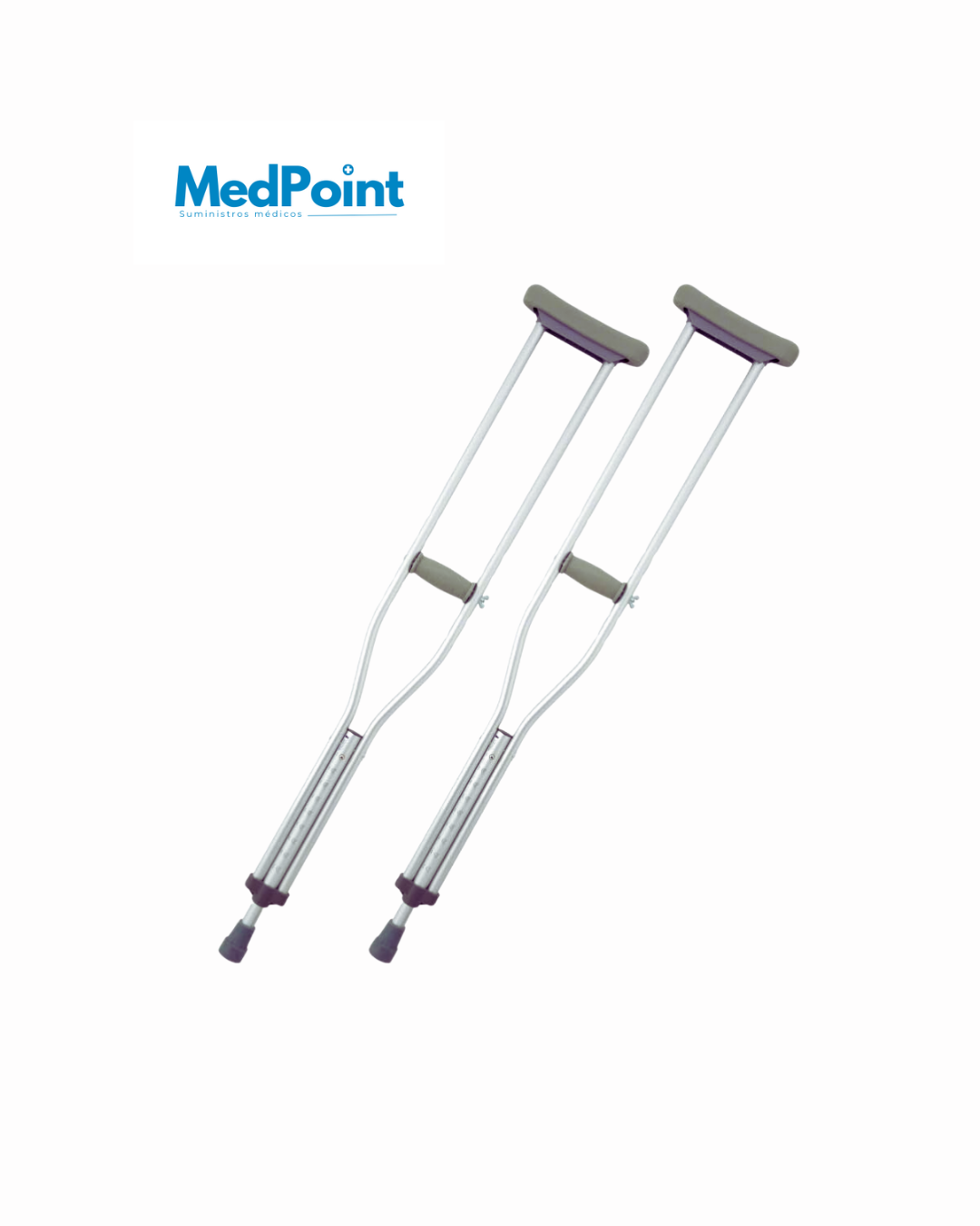 Muletas de Aluminio M (115-135cm) – Movilidad, Soporte y Confort Duradero