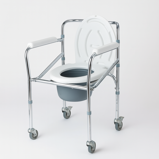 Silla con Inodoro con Ruedas InnCare – Portátil, Plegable y Segura