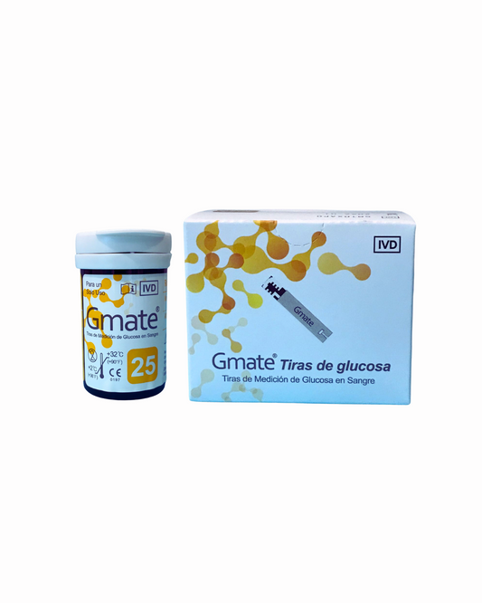 Tirillas para Glucometro Gmate GM10XAPO – Caja de 50 | Precisión en el Control de Glucosa