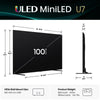 Hisense Smart TV 100" U7 Mini-LED ULED 4K UHD Google TV 2025
